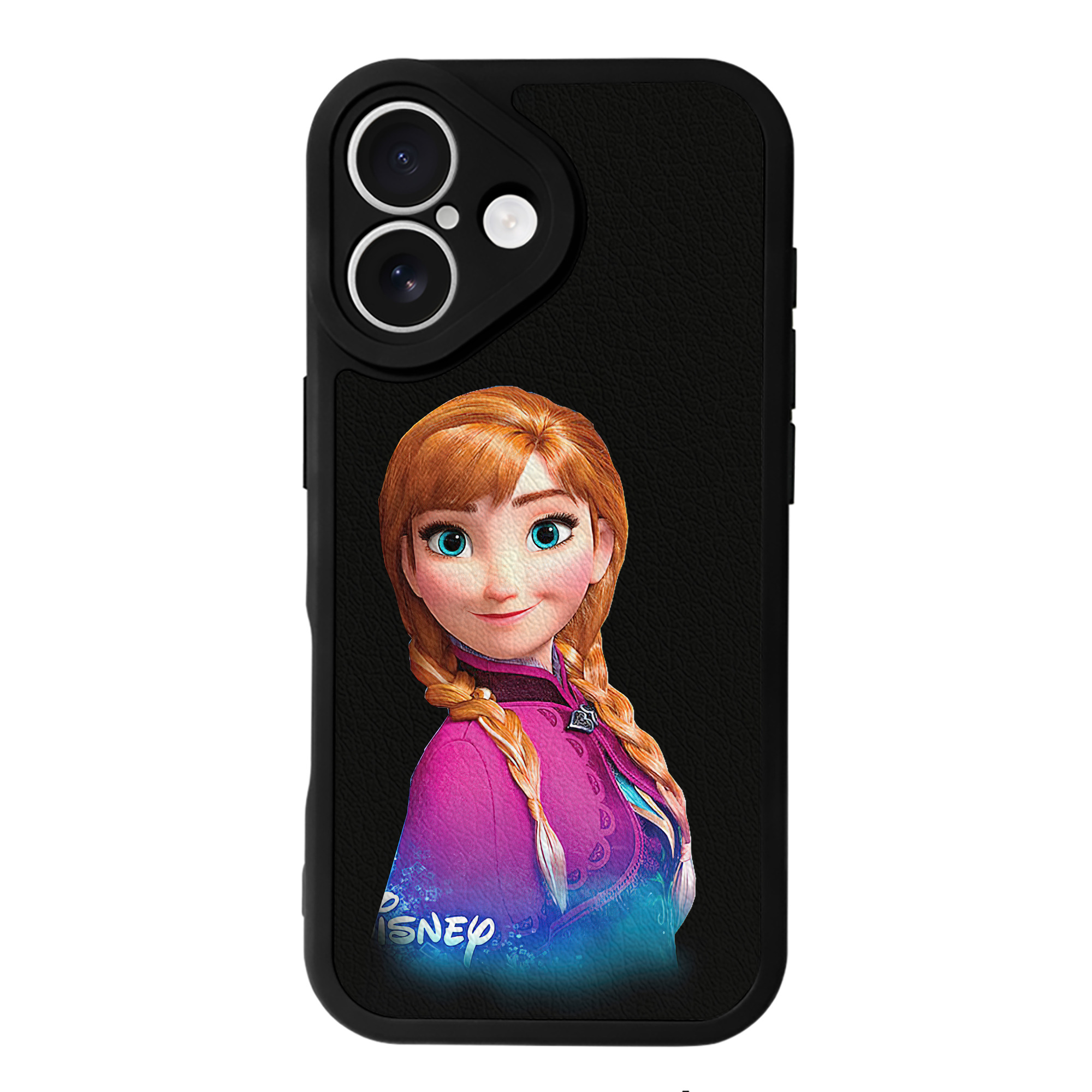 （画像用） アナと雪の女王 アンナ エルサ Frozen Anna Elsa 【iPhone 16シリーズ対応】シリコンスマホケース（レザー調） 材質：シリコン